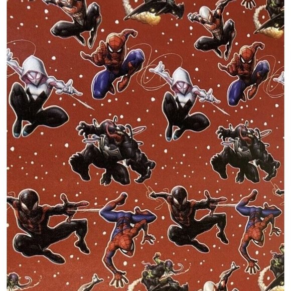 Marvel SPIDERMAN  Birthday Christmas Wrapping Paper 20 Sq Ft Spider Man New - Picture 1 of 2